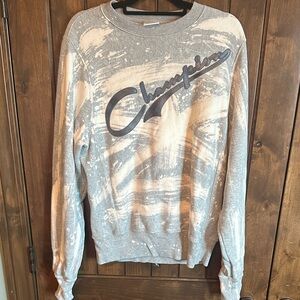 Champion Bleach Splatter Crewneck Sweatshirt
